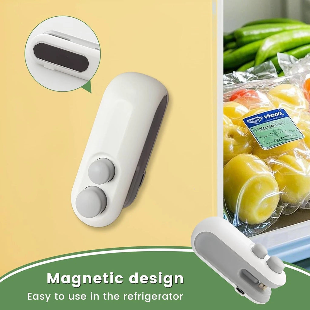 2 in 1 Mini Bag Sealer and Cutter,Rechargeable Chip Bag Sealer Machine