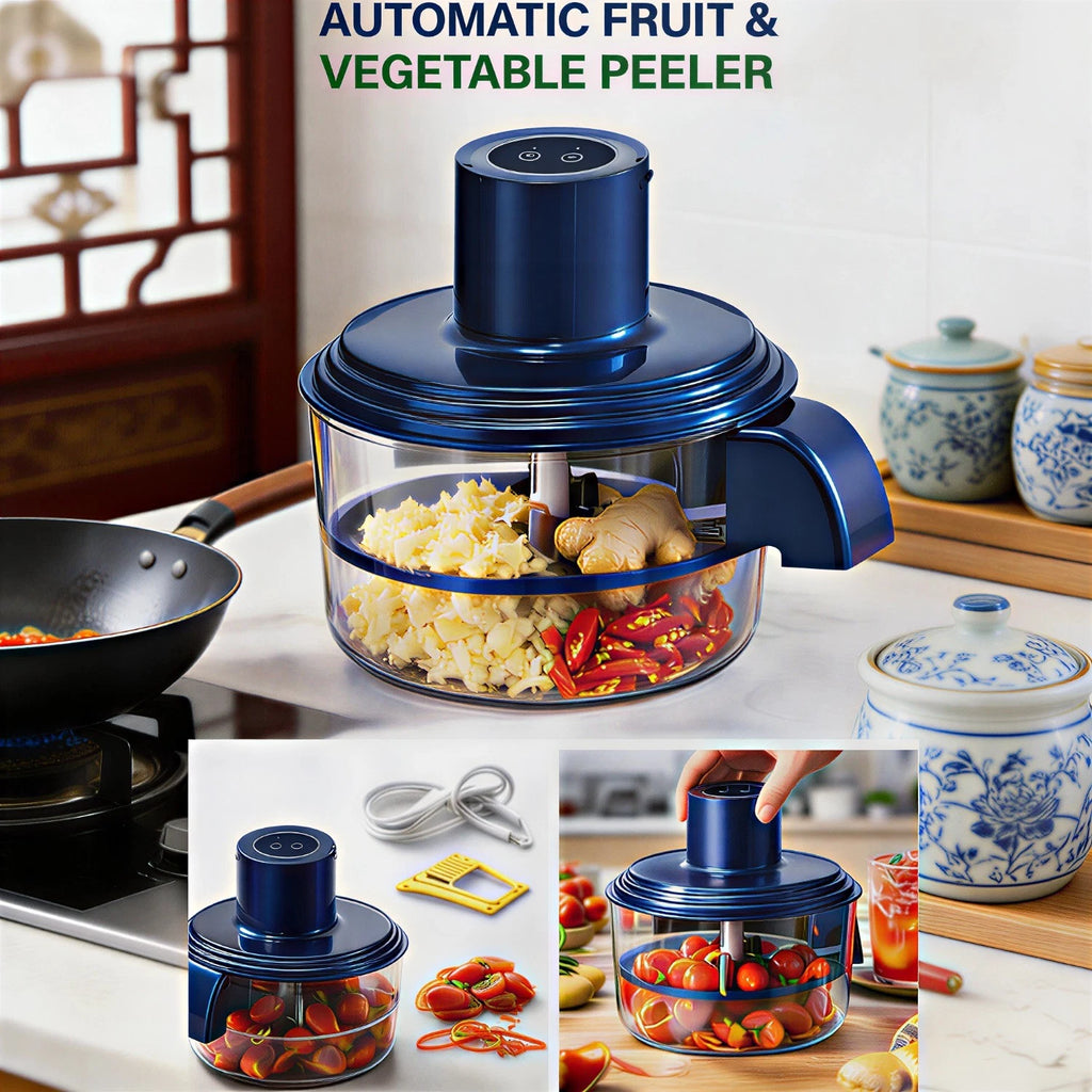 USB Rechargeable Electric Peeler Automatic Fruit & Veggie Peeling Tool Portable