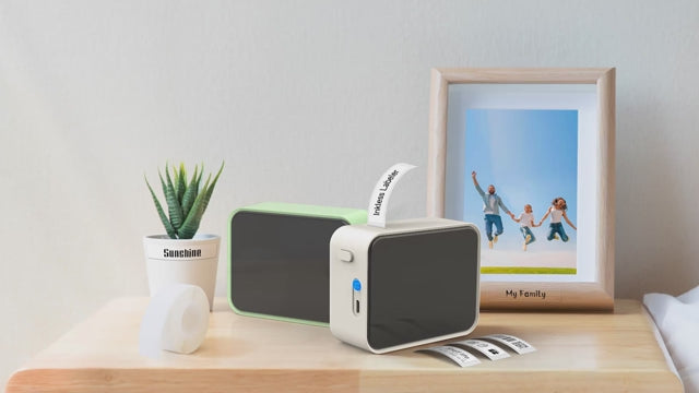 Label Maker Machine with Tape Portable Sticker Barcode Bluetooth Thermal Printer